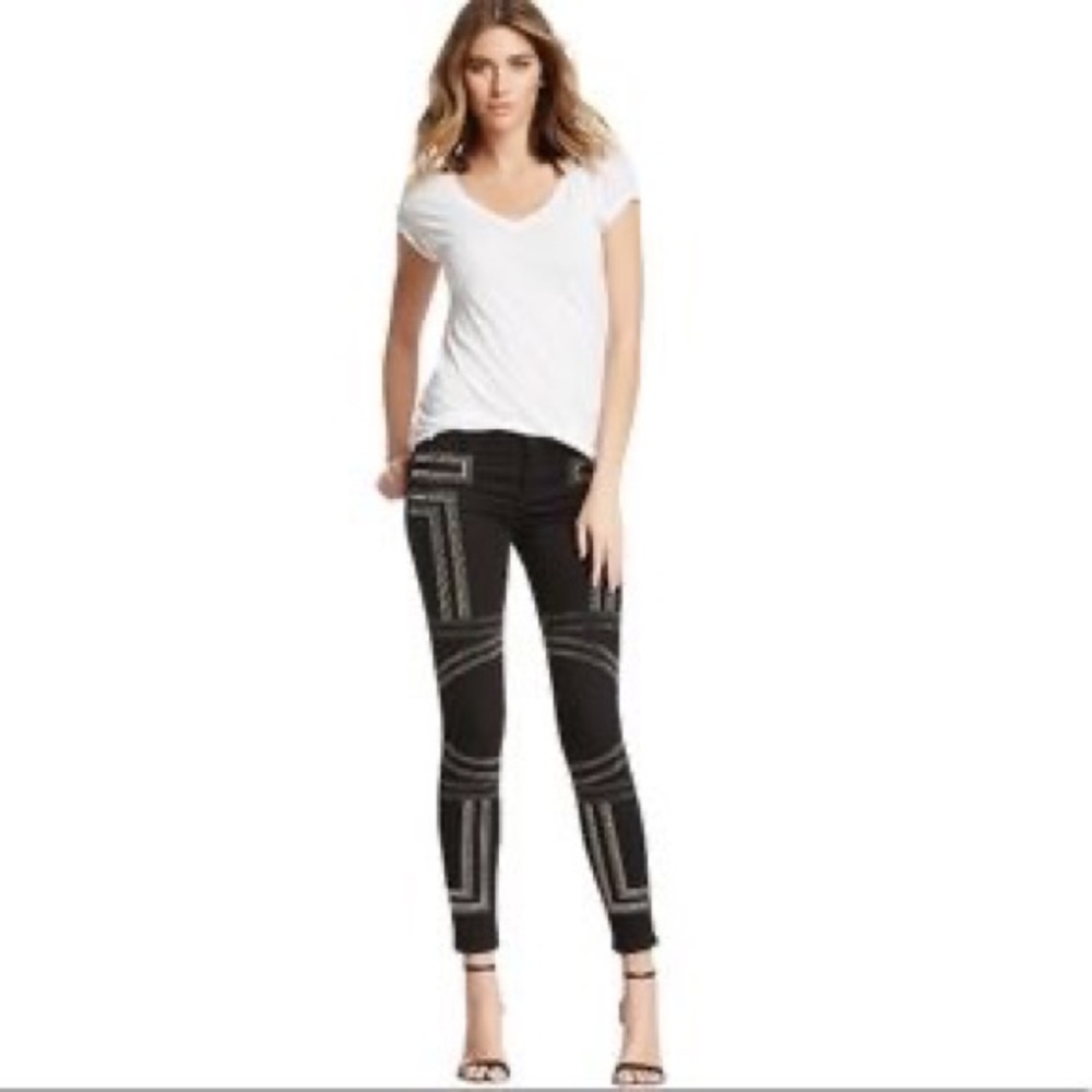 J Brand Guinevere jeans. Silver-studded. Size 26